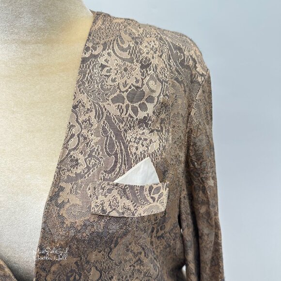 Vintage Chad's Place Button-Up Dress Suit w/ Belted Back Size 16 - Picture 3 of 9